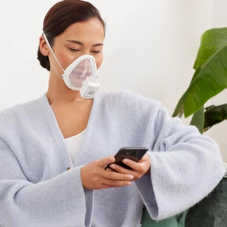 Medisana IN 700 Inhalator mit Akku, tragbar und kabellos, Vernebler mit Mesh Technologie, für freihändige Inhalation, Mundstück und Maske, blau – Bild 3