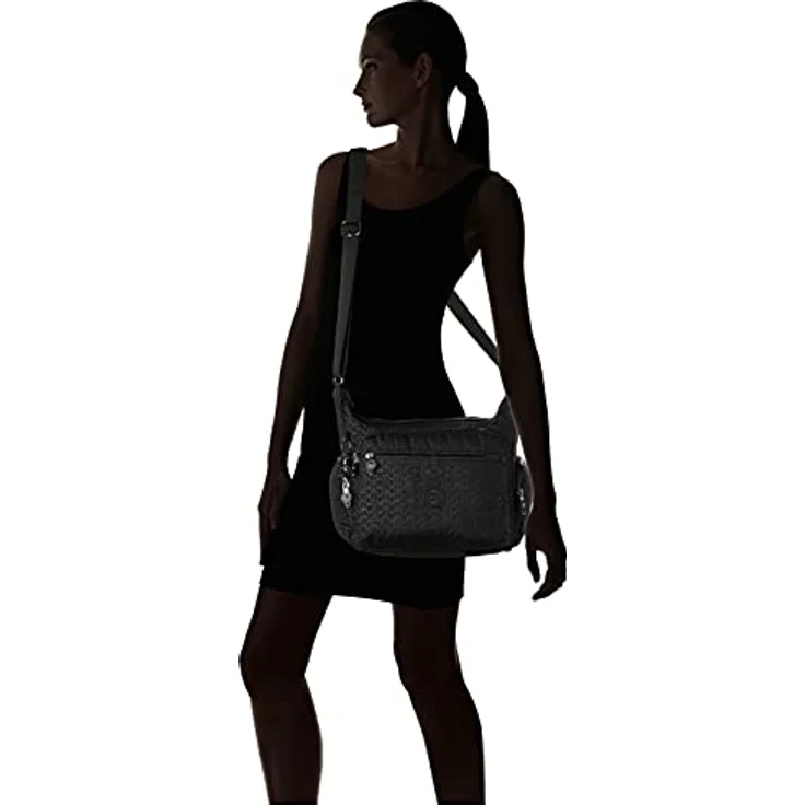 KIPLING Umhängetasche Basic Plus, schwarz, 30 cm x 25 cm, mit mehreren Fächern und verstellbarem Schulterriemen – Bild 6
