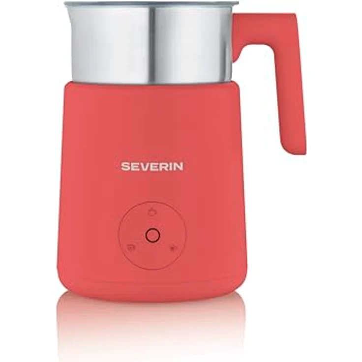 Severin SM 3595 Induktions-Milchaufschäumer, elektrischer Milchschäumer mit Edelstahlbehälter, kaltes und warmes Aufschäumen, Schokoladen-Funktion, geeignet für vegane Milch, pink – Bild 1