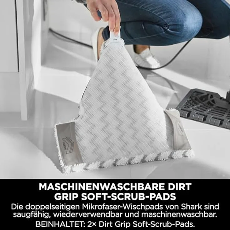 Shark Boden- & Hand-Dampfreiniger S6005EU Dampfmopp Weiß Grau Multi-Funktionsgerät – Bild 6
