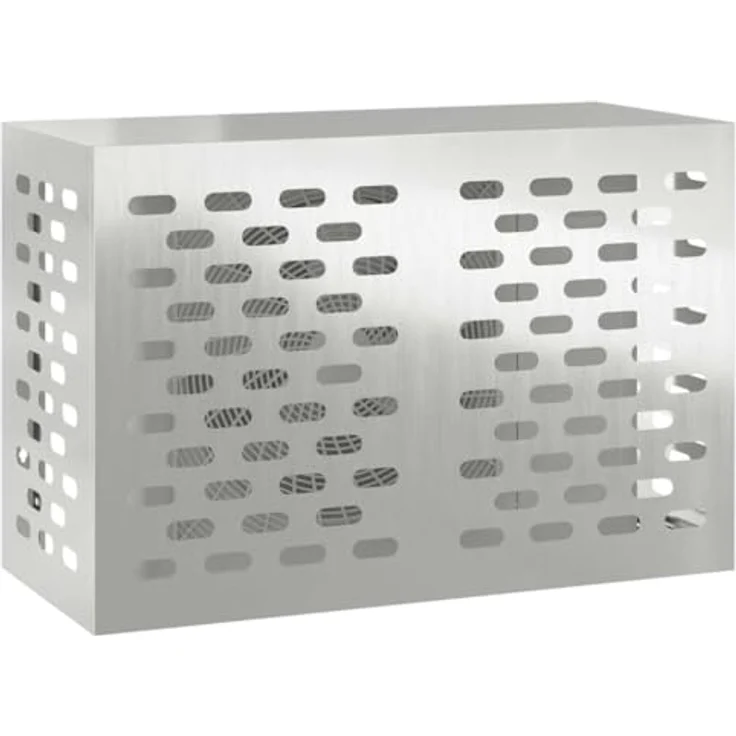 vidaXL Klimaanlagenabdeckung Silber, 90 x 40 x 60 cm, verzinkter Stahl, wetterfest, industrieller Look, schützender Winterbezug – Bild 1