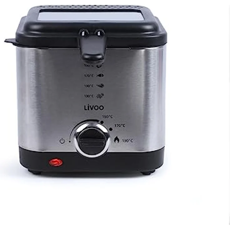 Livoo Fritteuse 1,5 l, Edelstahl, 1,5 Liter, Grau – Bild 3