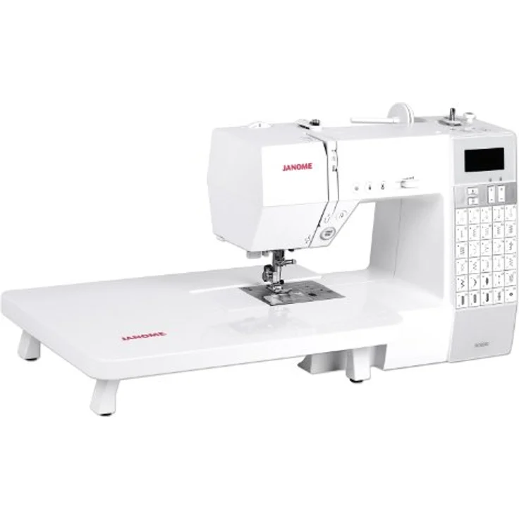 Janome DC 6030  30 Nähprogramme Display Nadeleinfädler Filzmaschine, weiß – Bild 4