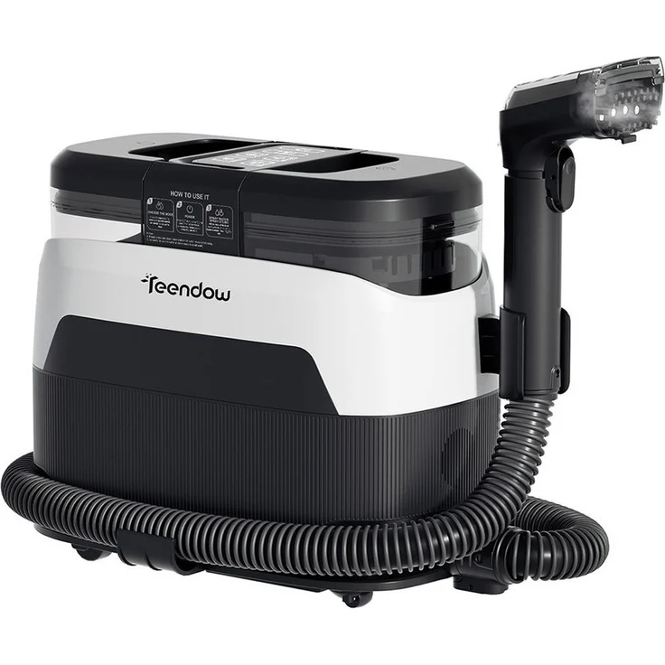 Teendow Dampfreiniger C6 MAX 3-In-1, 1650 W, 12000Pa, Doppeltanks, 4m Kabel, tierfreundlich, Hochtemperaturdampf, verschiedene Düsen