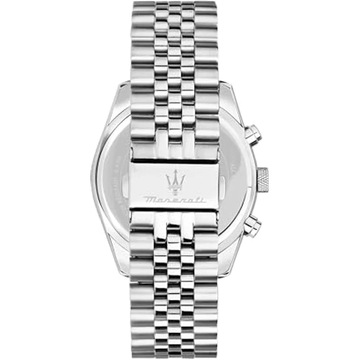 Maserati ATTRAZIONE Herrenuhr, Analog-Uhr mit Datum, 43 mm, schwarzes Zifferblatt, wasserdicht bis 5 ATM, Stahlarmband – Bild 3