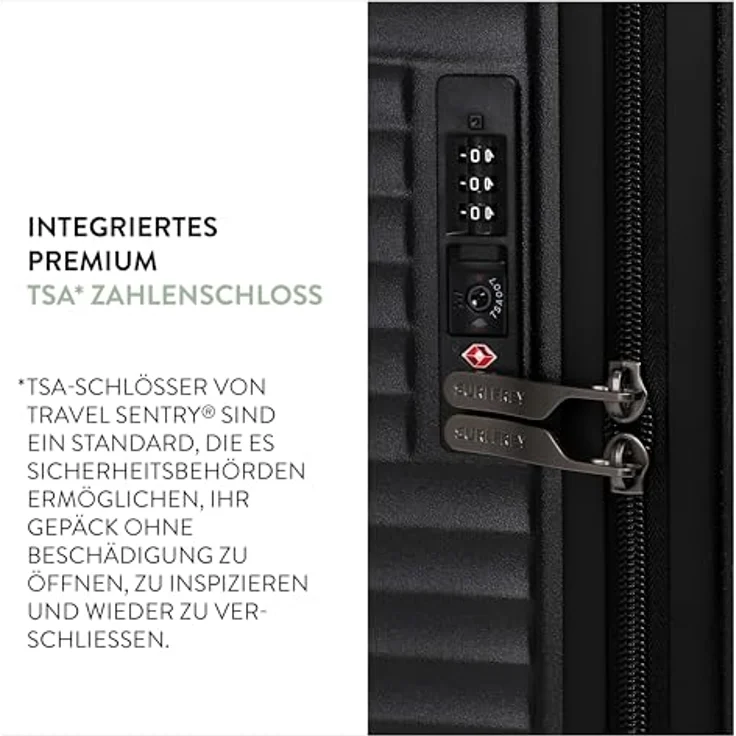 SURI FREY Trolley SFY FreyWay Paris, Handgepäck Koffer aus robustem Polycarbonat, 36 Liter, TSA Zahlenschloss, schwarz – Bild 7