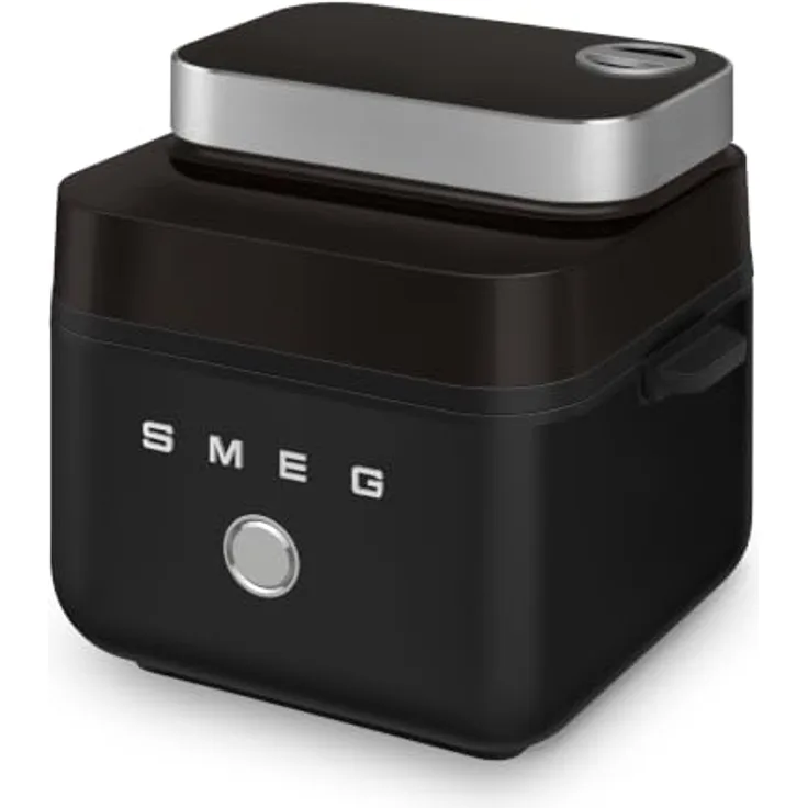 Smeg Heißluftfritteuse, schwarz, kompakt mit 32.2 cm Höhe und 31.0 cm Breite