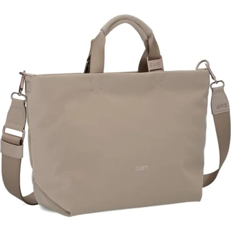 Zwei Neo Shopper Tasche 35 cm, grau, 100% Polyurethan, 35 x 13 x 25 cm