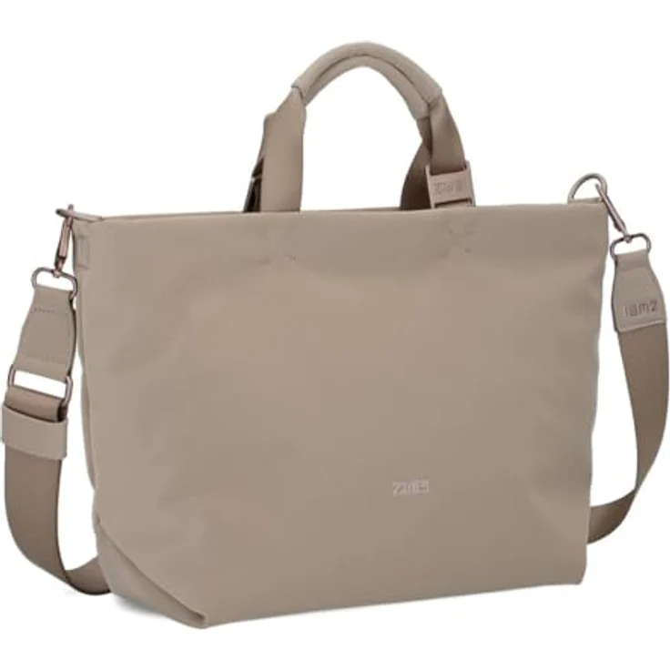 Zwei Neo Shopper Tasche 35 cm, grau, 100% Polyurethan, 35 x 13 x 25 cm – Bild 1