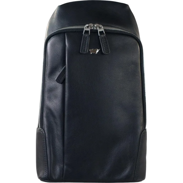 Braun Büffel Golf, Handtasche aus feinnarbigem Rindleder, Schwarz, 4,5 Liter Volumen, vielseitig verwendbar als Schulter- oder Umhängetasche