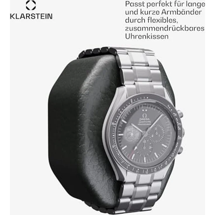 Klarstein Brienz 1 Uhrenbeweger, Holz-Optik, 4 Rotationsmodi, blaue Innenbeleuchtung, für 1 Automatik-Uhr – Bild 3