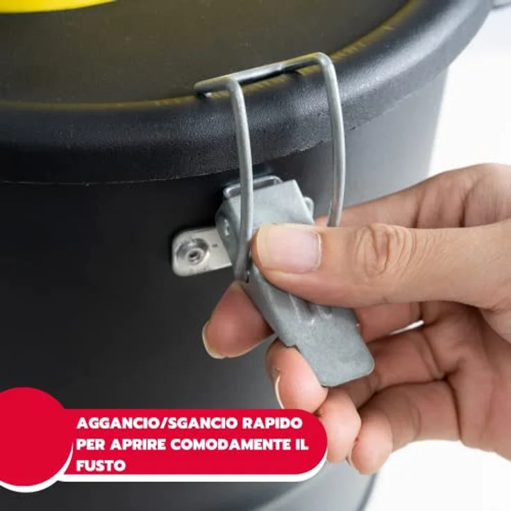 Ardes Ashpiro 12 800 AW, Nass- und Trockensauger für kalte Asche, 12 L, Schwarz/Gelb – Bild 3