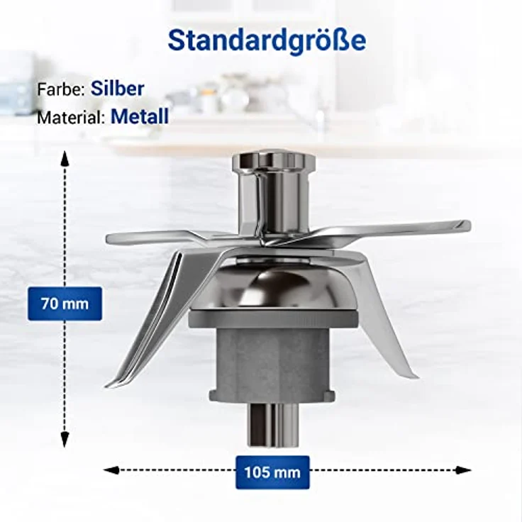VIOKS Messer für Vоrwerk Thermоmix ТM21 Küchenmaschine Mixmesser aus Edelstahl Thermоmix ТM 21 / Ersatzteile für Küchenmaschine - Preisvergleich – Bild 5