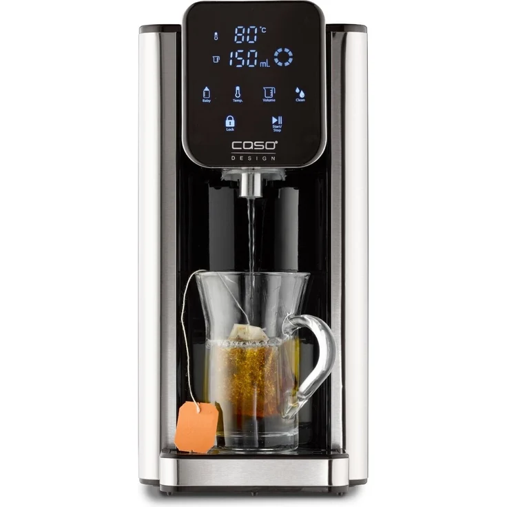 Caso HW660 Turbo Heißwasserspender, 2600 W, 40 - 100°C, 100-400 ml, heißes Wasser in Sekunden, effizient und energiesparend, schwarz Edelstahl – Bild 1