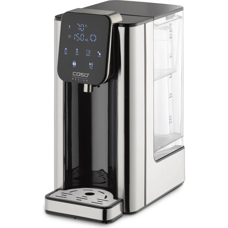 Caso HW660 Turbo Heißwasserspender, 2600 W, 40 - 100°C, 100-400 ml, heißes Wasser in Sekunden, effizient und energiesparend, schwarz Edelstahl – Bild 3