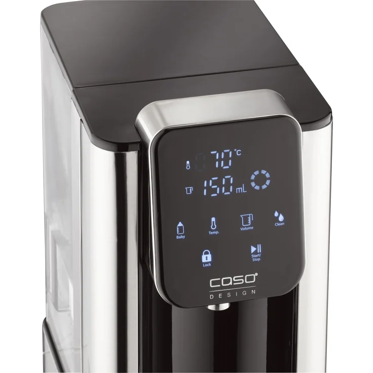 Caso HW660 Turbo Heißwasserspender, 2600 W, 40 - 100°C, 100-400 ml, heißes Wasser in Sekunden, effizient und energiesparend, schwarz Edelstahl – Bild 7