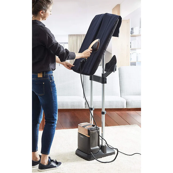 Tefal QT2020 Ixeo Power All-in-One Dampfglätter, 2170 W, Dauerdampf 90 g-min, Dampfstoß 200 g-min, 3-Positionen Smart Board, schwarz-Kupfer, Steamer – Bild 4
