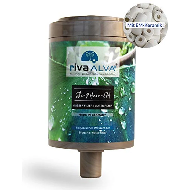 Riva rivaALVA Skin & Hair EM Duschfilter mit EM-Keramik, Filtereffizienz und Wasservitalisierung, schwarz – Bild 7