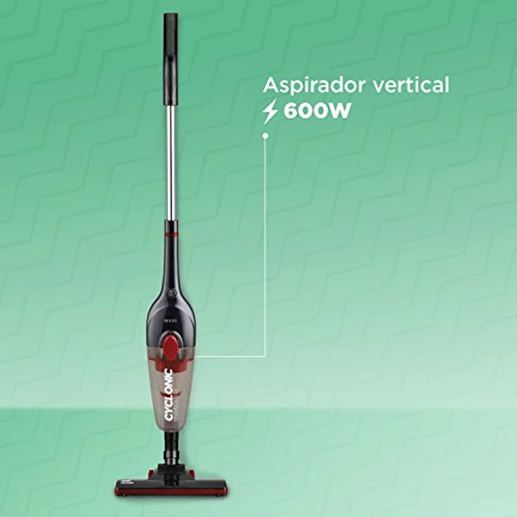 SOGO Zyklon-Handstaubsauger 600 W, Energieeffizienzklasse A+, 2 in 1, mit 0,8 l Behälter, HEPA-Filter, 4,5 m Kabel, Schwarz – Bild 4