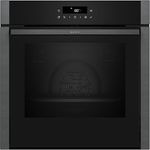 Neff B5ACJ7HG3, N50 Einbaubackofen Graphite Grey mit Hide, Pyrolyse, 7 Beheizungsarten, LED Display, EasyClean, Made in Germany