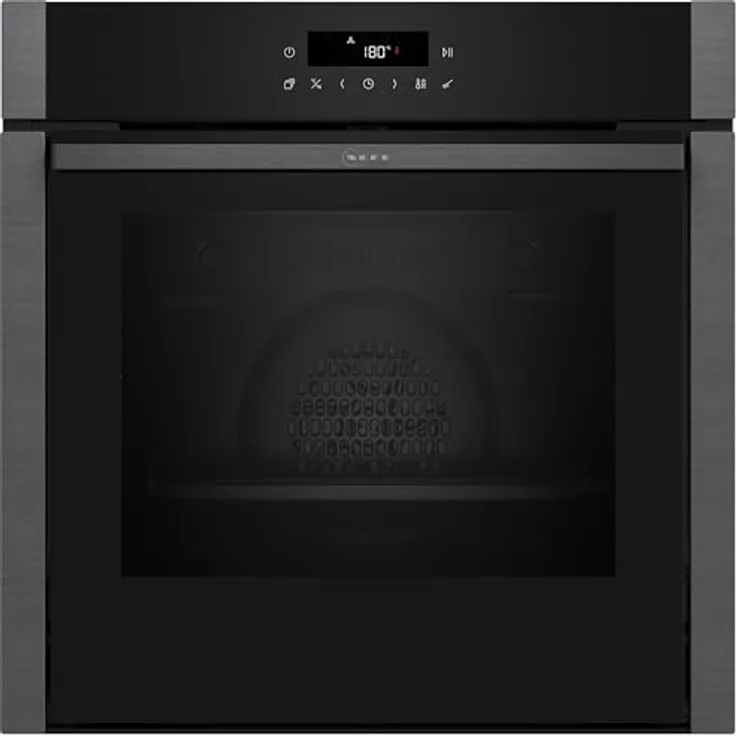 Neff B5ACJ7HG3, N50 Einbaubackofen Graphite Grey mit Hide, Pyrolyse, 7 Beheizungsarten, LED Display, EasyClean, Made in Germany