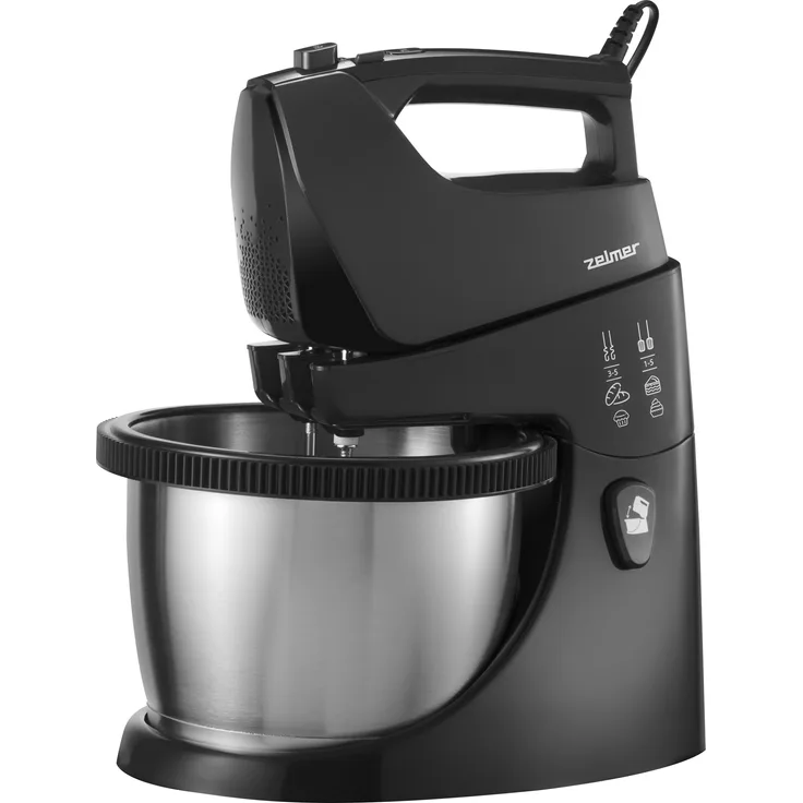 Zelmer ZHM2559BS, Handmixer mit 750 Watt, 5 Geschwindigkeitsstufen und Turbo-Funktion, schwarz