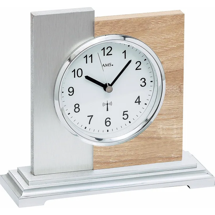 AMS Funktischuhr F5151, moderne Tischuhr für stilvolle Wohnatmosphäre, Made in Germany