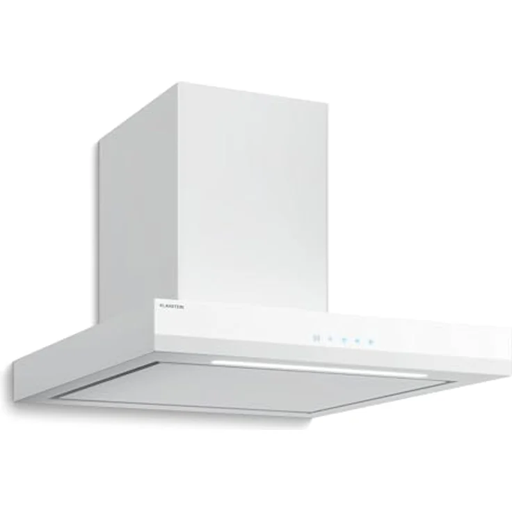 Klarstein Velaire Dunstabzugshaube 60 cm - 600 m³/h, A++ Energieeffizienz, Touch-Bedienung, LED, leise, Aluminium- & Aktivkohlefilter, Wandhaube, Weiß – Bild 1