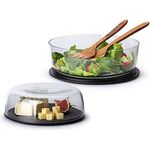 Continenta Duracore Käsebrett mit Glasglocke mundgeblasen, Ø 22 cm, Mehrfarbig, one Size