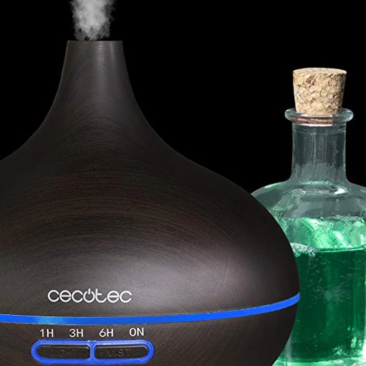 Cecotec Ultraschall- Luftbefeuchter Pure Aroma - 150-300 ml, mit Timer, 7 LED Farben, Funktion Aromatherapie, Ultra leise. (300 ml, Yin) – Bild 3