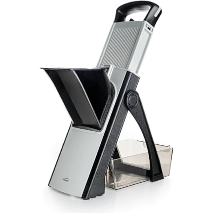 Lacor Vertical Plus Mandoline 60860, Edelstahlklinge, BPA-frei, klappbar, 4 Schnittarten, Maße: 31x41 cm – Bild 1