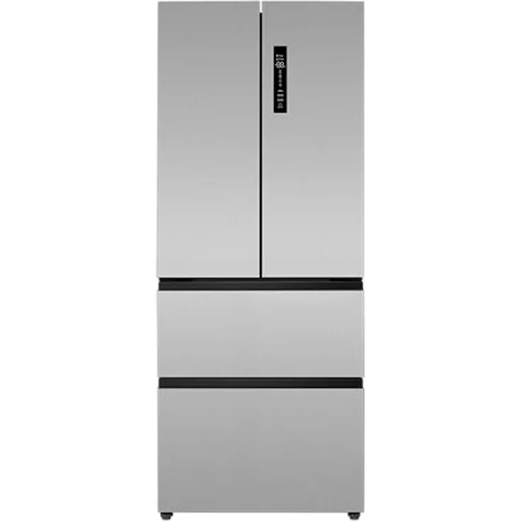PKM FD403ENFDIX Kühl-Gefrierkombination, NoFrost, French Door, Inox-Design, 403 L, 2-türig, Display, 145 L 4 Sterne Gefrierfach, Touch Control, Nur 37 dB