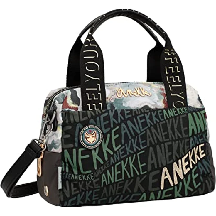 Anekke Canada Umhängetasche, Handtasche mit zwei Reißverschlussfächern und Mehrfarbigem Muster, 27 cm – Bild 1