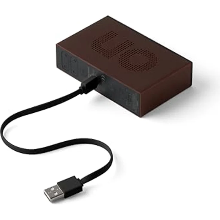 Lexon FLIP Premium LCD-Wecker, wendbar und wiederaufladbar, Aluminium, Touch-Licht, bronze – Bild 4