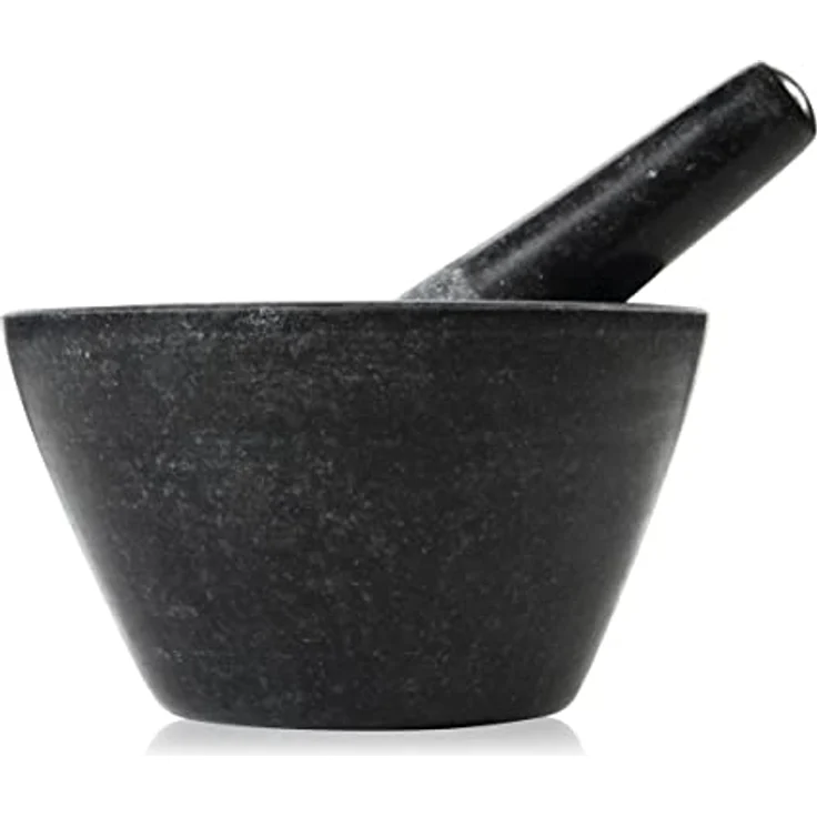 BOSKA Mörser Herbs, robuster Look, Spülmaschinenfest, aus Granit, Schwarz / 175 x 175 x 100 mm – Bild 1