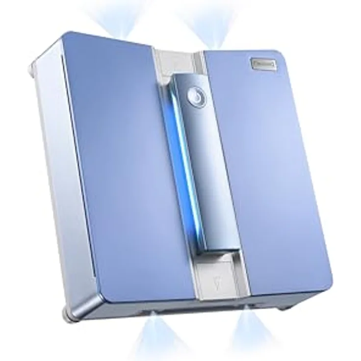 ClevioniQ X9 Pro Elektrischer Fensterputzer mit 4-Wege-Sprühfunktion, Präziser Navigation, Randerkennung und Deutscher Sprachausgabe, Leiser Betrieb