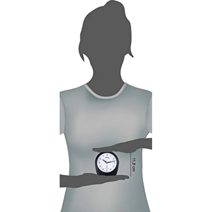 Technoline Funkwecker WT 758, mit Schlummerfunktion und Beleuchtung, Schwarz, kompakte Größe 11 x 5 x 11,5 cm – Bild 4