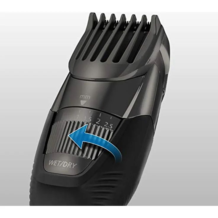 Panasonic ER-GB44-H503 Wet&Dry Bartschneider mit Kammaufsatz Edelstahlklingen waschbar inkl. Aufbewahrungstasche – Bild 4