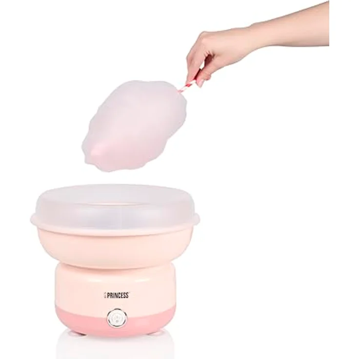 Princess Zuckerwattemaschine 292990, 500W Leistung, BPA-frei, Kompaktes Design, Mit 10 Stäbchen & Messlöffel, Spülmaschinengeeignete Teile, Rutschfeste Füße – Bild 1