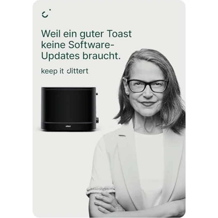 Dittert TO001B-00 Serie One Toaster, 800 W für 2 Scheiben, 7 Bräunungsstufen, Schwarz, versandkostenfrei – Bild 6