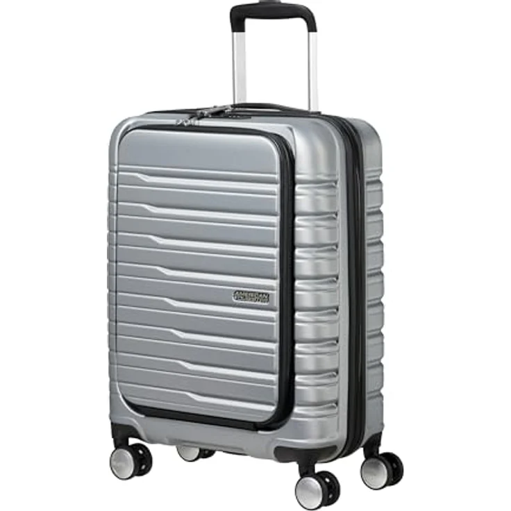 American Tourister Flashline - Spinner S, Handgepäck mit Frontlader, 55 cm, 34 L, Silber (Sky Silver) – Bild 1