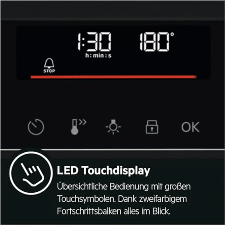 AEG CIB6499APB Standherd, 60 cm mit Induktions-Kochfeld, 73 l Volumen, Pyrolyse-Selbstreinigung, Energiesparender Betrieb – Bild 9