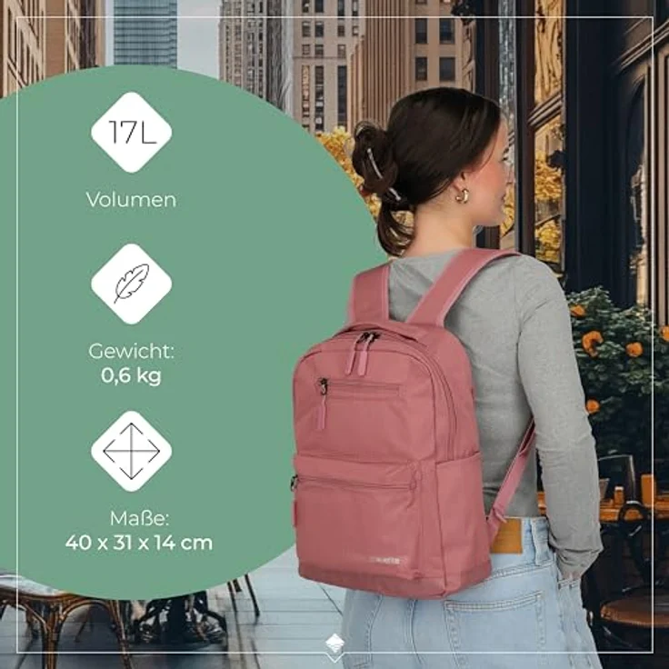 travelite Kick Off Rucksack 40 cm, rose – Bild 4