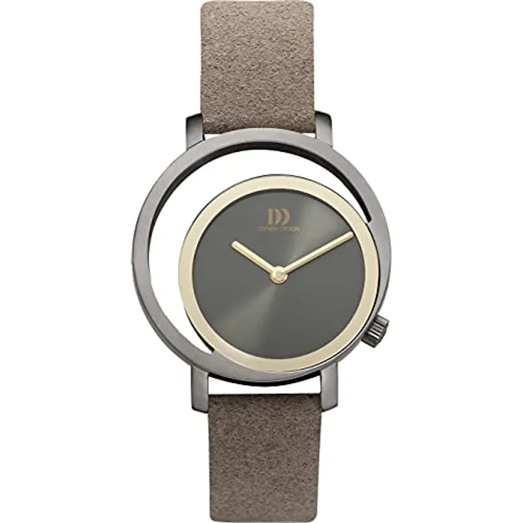 Danish Design Damen-Uhr Analog Quarz One Size Anthrazit 32020129 mit Durchmesser 3,2 cm