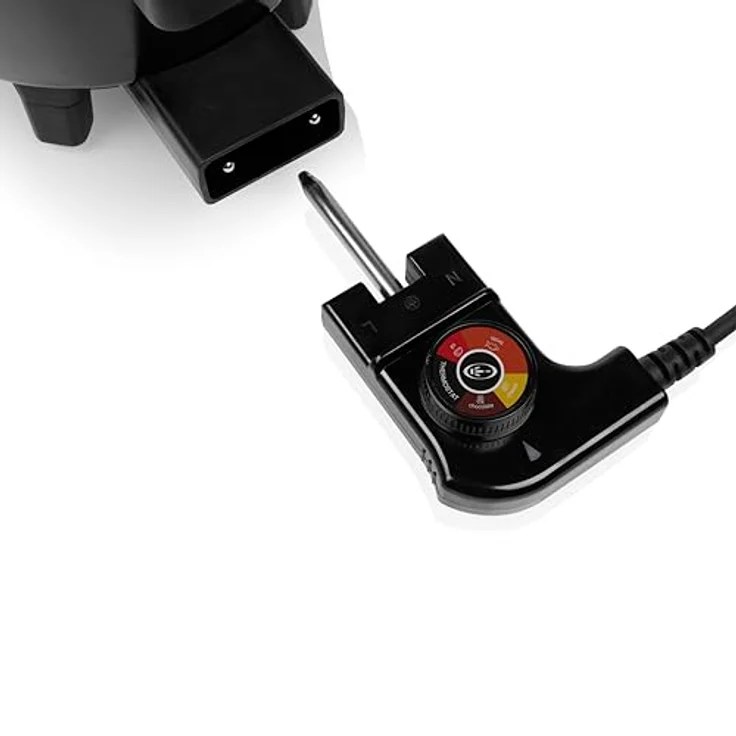 PRINCESS Fondue Princess 173110, Fondue Black mit 1,5 L Volumen, einstellbarem Thermostat und 8 Edelstahlgabeln – Bild 4