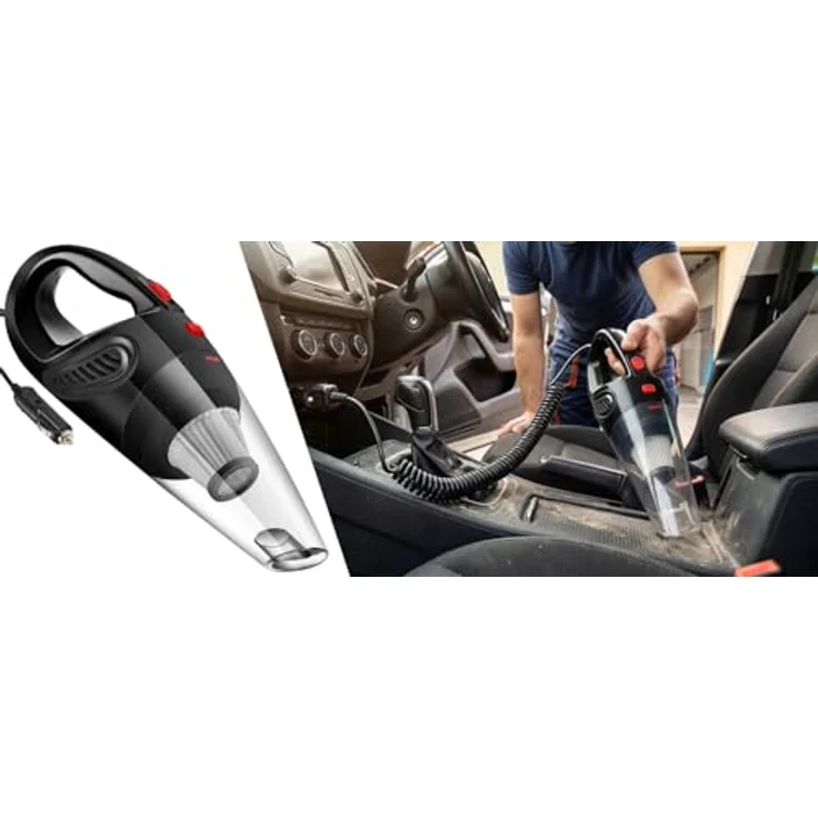 Retoo 120W Handstaubsauger Auto, tragbarer Autostaubsauger mit 4200 Pascal Saugkraft, schwarz – Bild 6