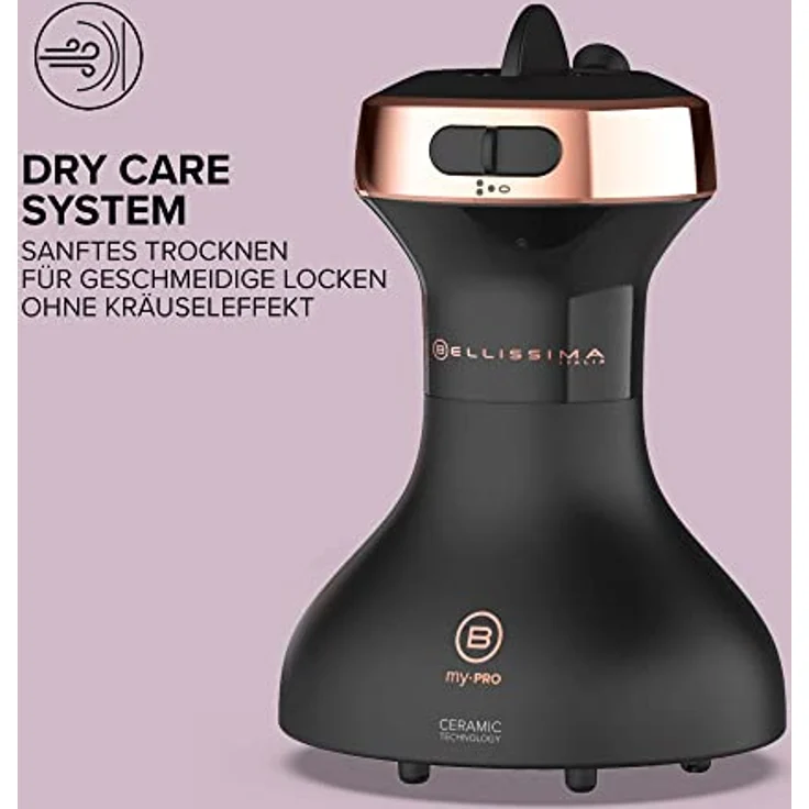 Imetec DF1 3000 Heißluftdiffusor, 700W, für lockiges Haar, Keramiktechnologie, ohne Kraus-Effekt, schwarz, rose – Bild 5