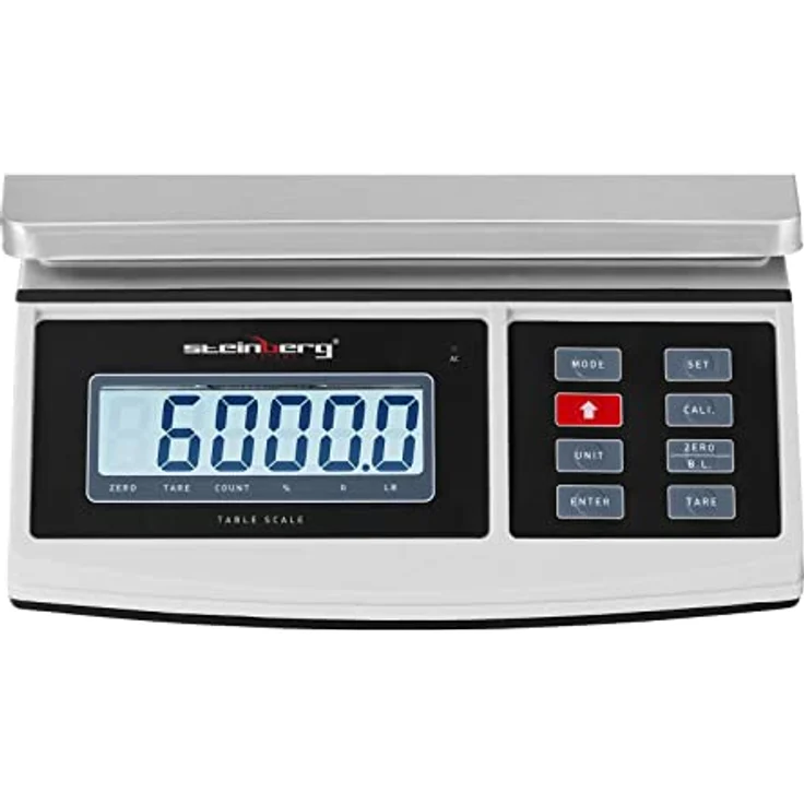 Steinberg Systems Feinwaage Tischwaage Präzisionswaage Küchenwaage Digital LCD 6 kg, Akku, Edelstahl - Preisvergleich – Bild 2