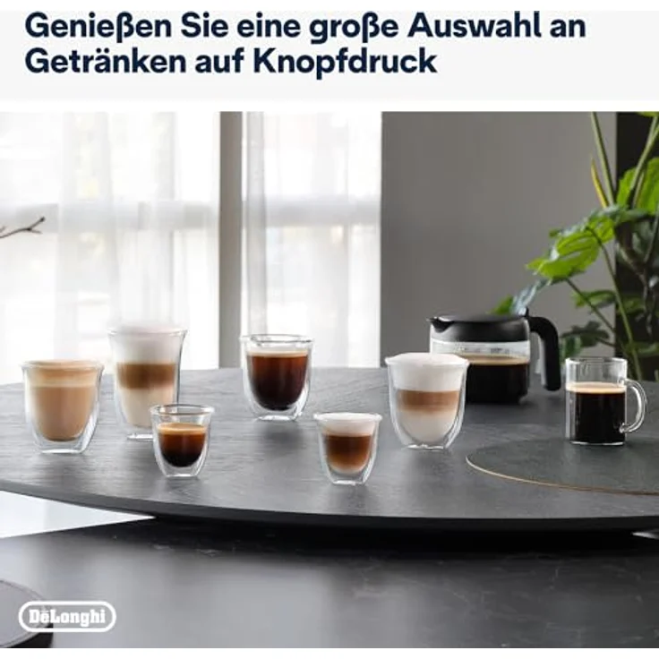 De'Longhi Dinamica Plus ECAM382.70.B, Automatischer Kaffeevollautomat mit 18 Rezepten, LatteCrema Hot und TFT-Display, Schwarz – Bild 6
