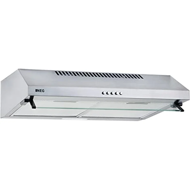 NEG Unterbau Dunstabzugshaube NEG15-DC, Silber, 60x50x15 cm, LED-Beleuchtung, 227 m³/h, A-Energieeffizienz, mit Metallfettfilter, Abluft- und Umluftbetrieb – Bild 1